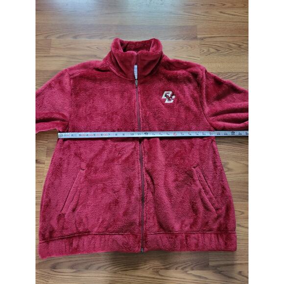 Boston College Champion Fleece VTG Full Zip Men’s Size Medium Burgundy - Picture 6 of 8